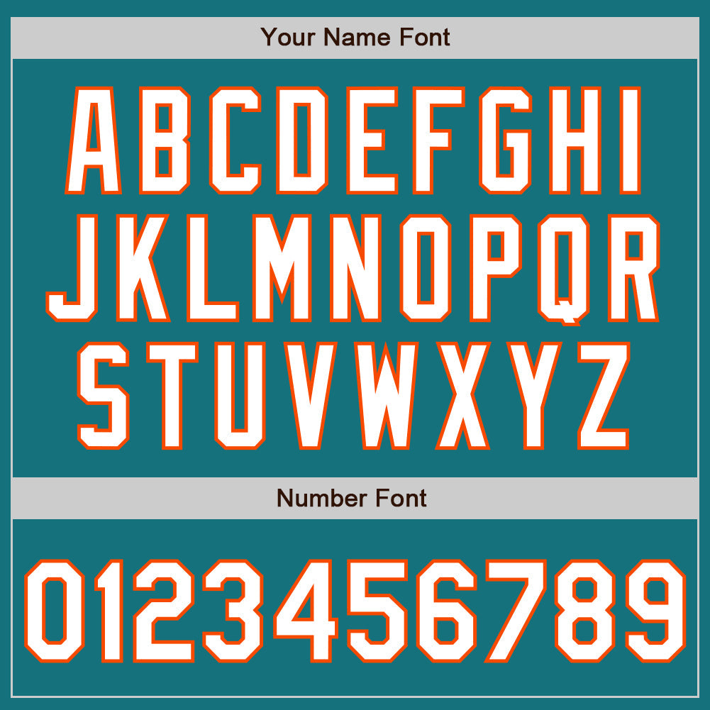 Custom Teal White-Orange Gradient Classic Vertical Stripe Authentic Baseball Jersey