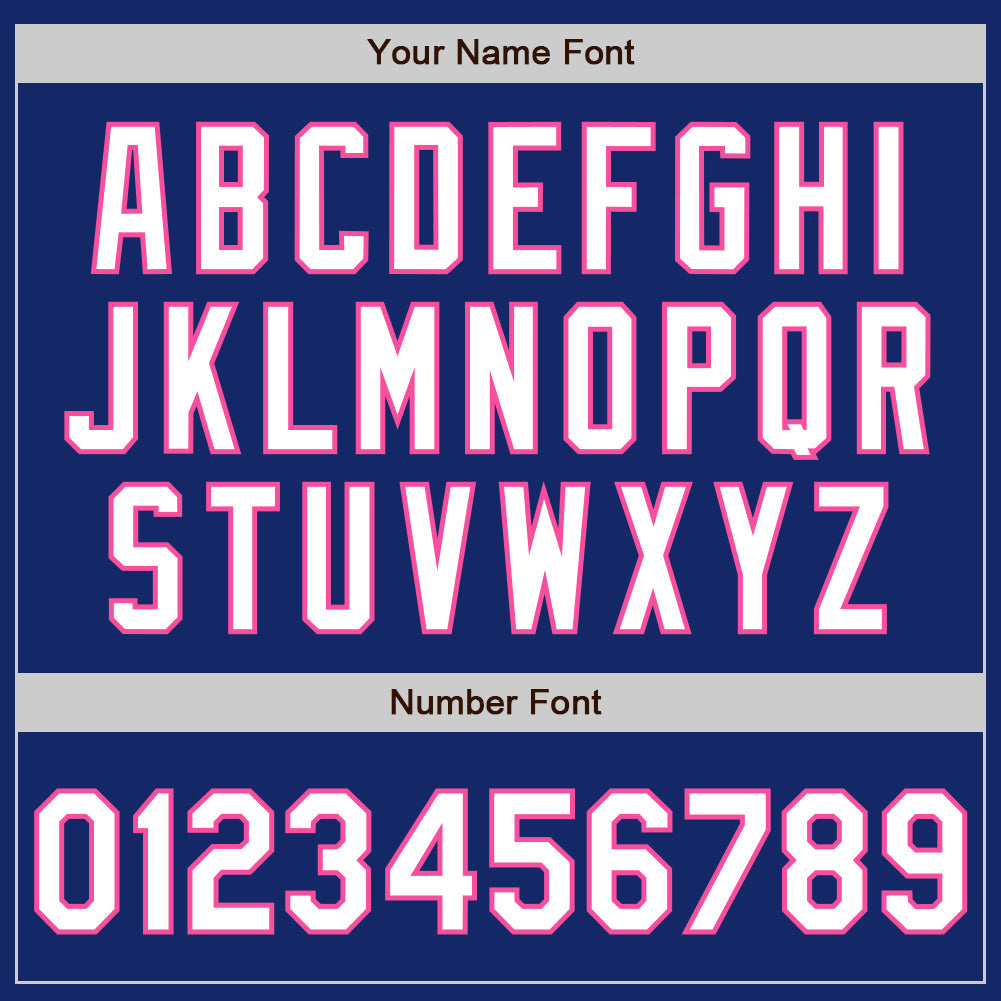 Custom Royal White-Pink Classic Vertical Stripe Fluid Liquid Texture Authentic Baseball Jersey