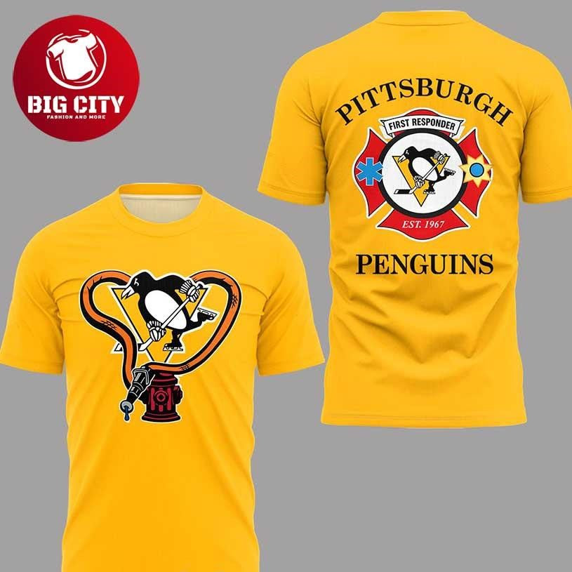 Pittsburgh Penguins x Firefighters 2026 First Responder Night Two Sided Shirt