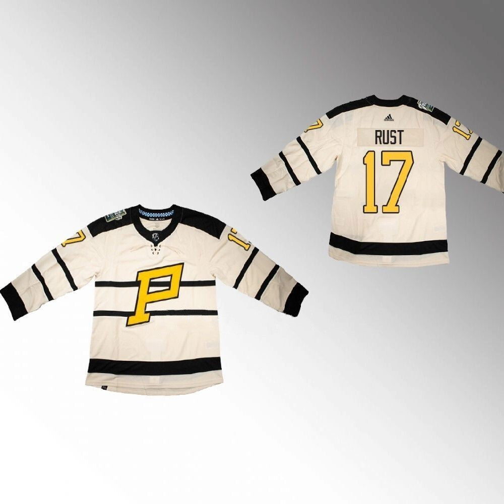 Pittsburgh Penguins #17 Bryan Rust 2023 Winter Classic Primegreen Cream Jersey