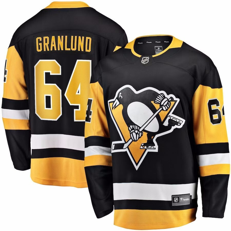 Pittsburgh Penguins #64 Mikael Granlund Branded Home Breakaway Jersey - Black