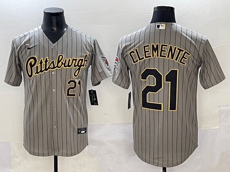 Pittsburgh Pirates #21 Roberto Clemente Pirates Retro Adult Style 1