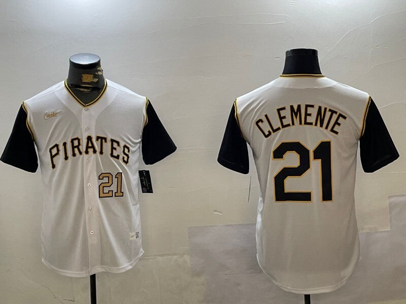 Pittsburgh Pirates #21 Roberto Clemente Pirates Retro Adult Style 9