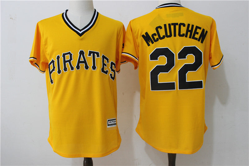 Pittsburgh Pirates #22 Andrew McCutchen Yellow Retro Fan