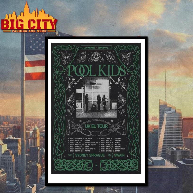 Pool Kids UK EU 2026 Shows Poster shirt