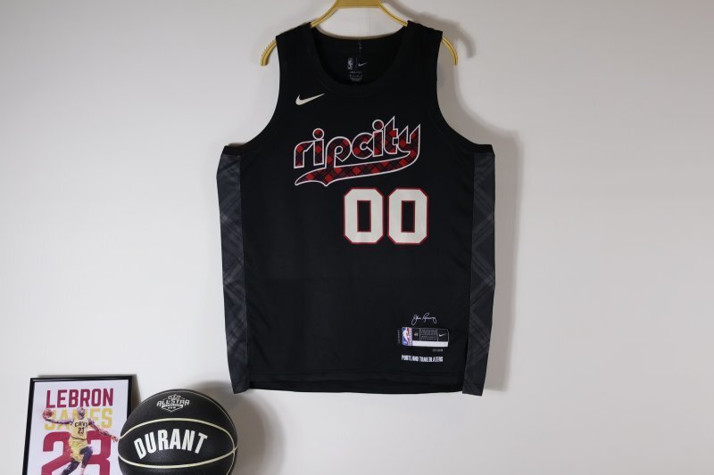 Portland Trail Blazers #00 Scoot Henderson 24 Trail Blazers City Black Style 2