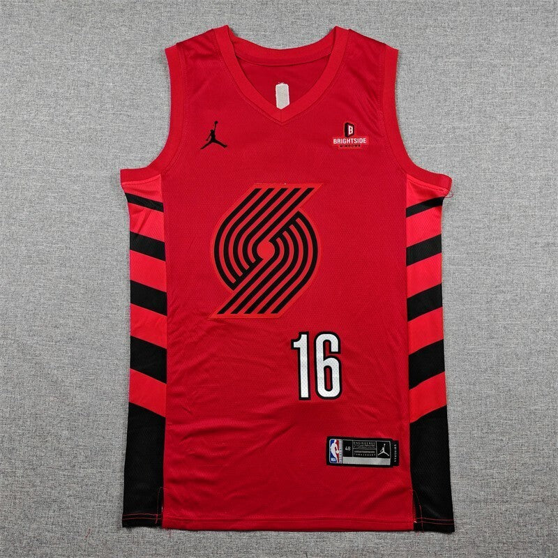 Portland Trail Blazers #16 Yang Trail Blazers 16 Red Statement Edition Style 2