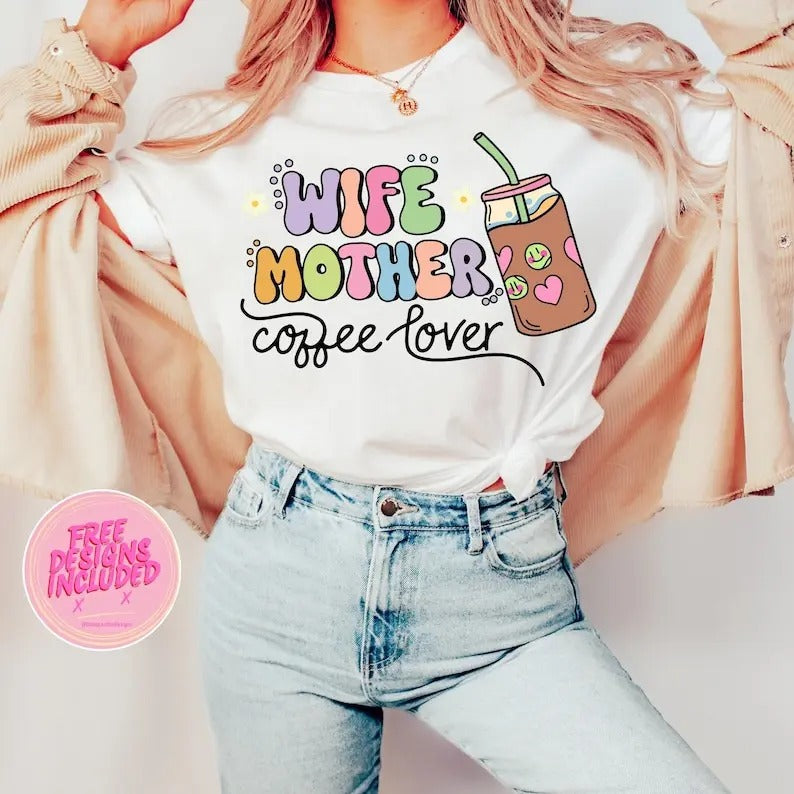 Premium Wife mother coffee lover ,caffeine mama ,Sarcastic Mommy ,iced coffee ,coffee lover ,wife ,mother ,funny mom...