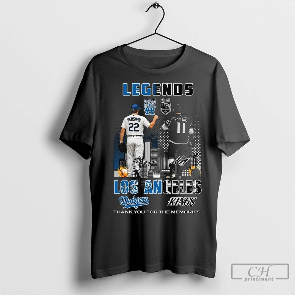 Premium Kershaw Los Angeles Dodgers And Kopitar Los Angeles Kings Legends Signatures Thank You For