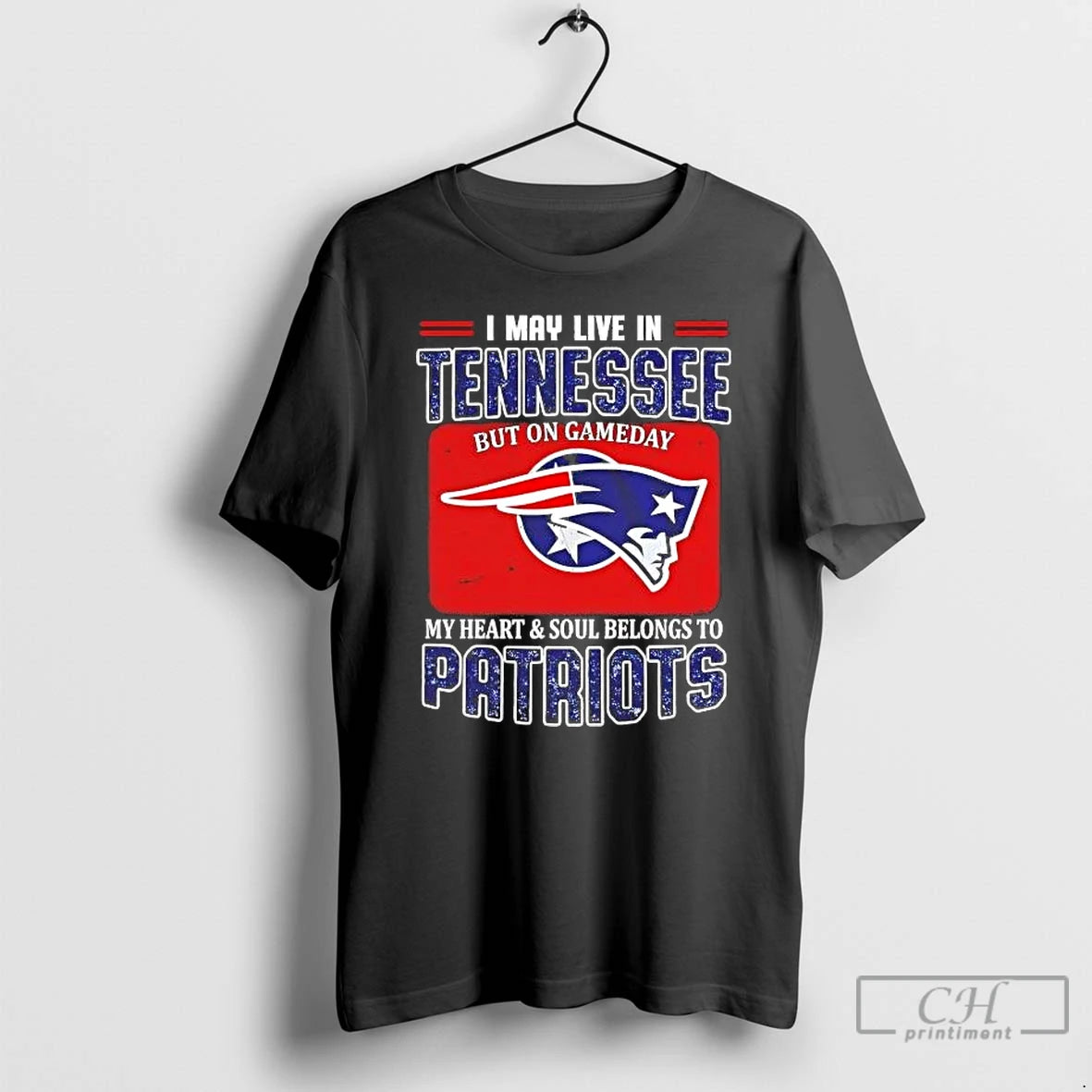 Premium On Gameday My Heart And Soul Belongs To Patriots I May Live In Tennessee T-Shirts, Hoodie, Sweatshirt