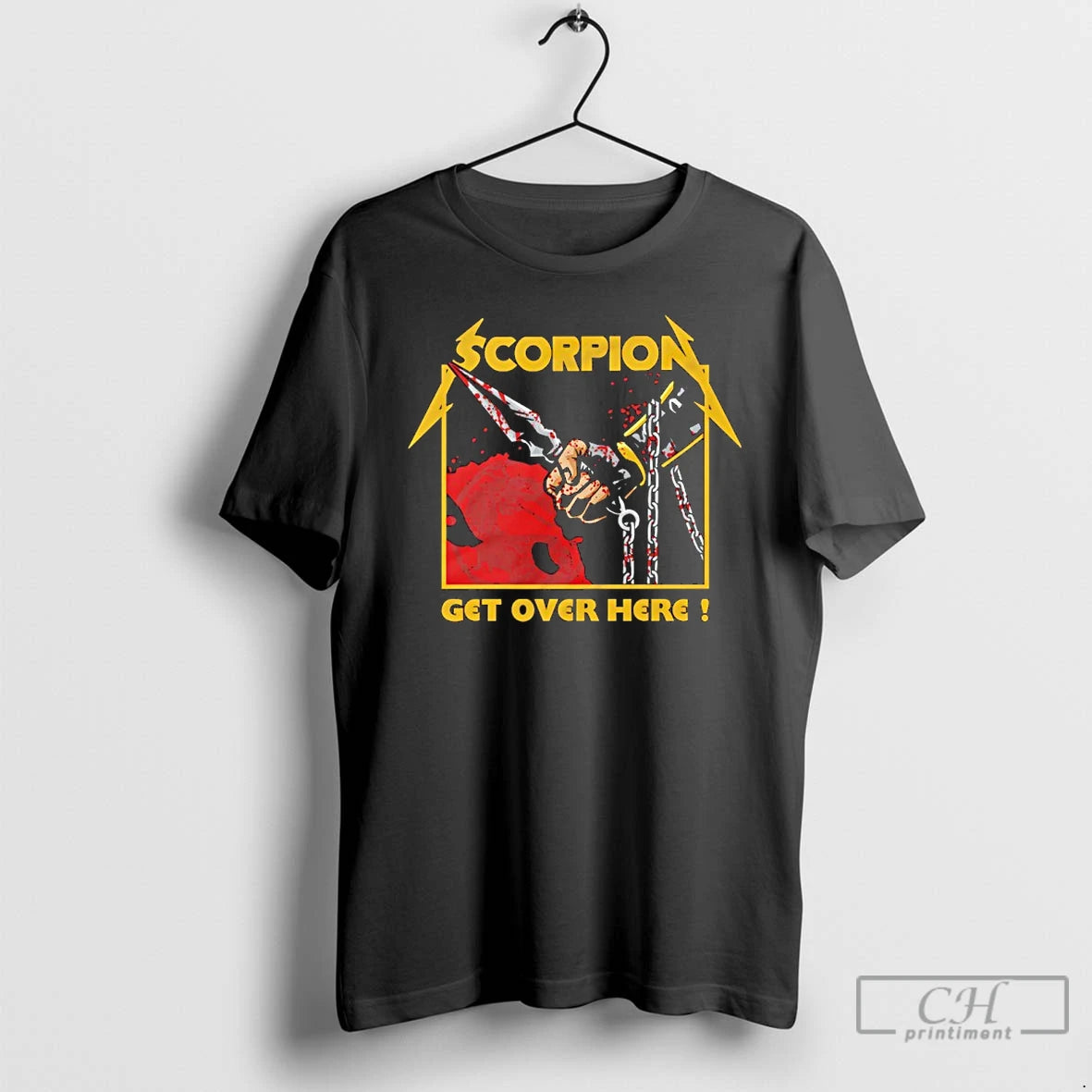 Premium Scorpion Mortal Kombat Get Over Here T-Shirts, Hoodie, Sweatshirt | WearSparks.com