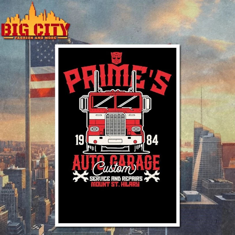 Prime’s Auto Garage shirt