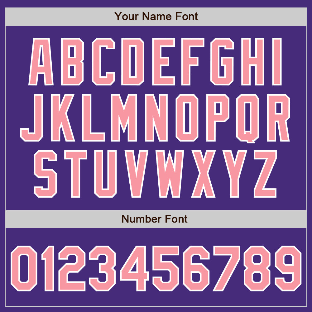 Custom Purple Medium Pink-White Authentic Baseball Jersey