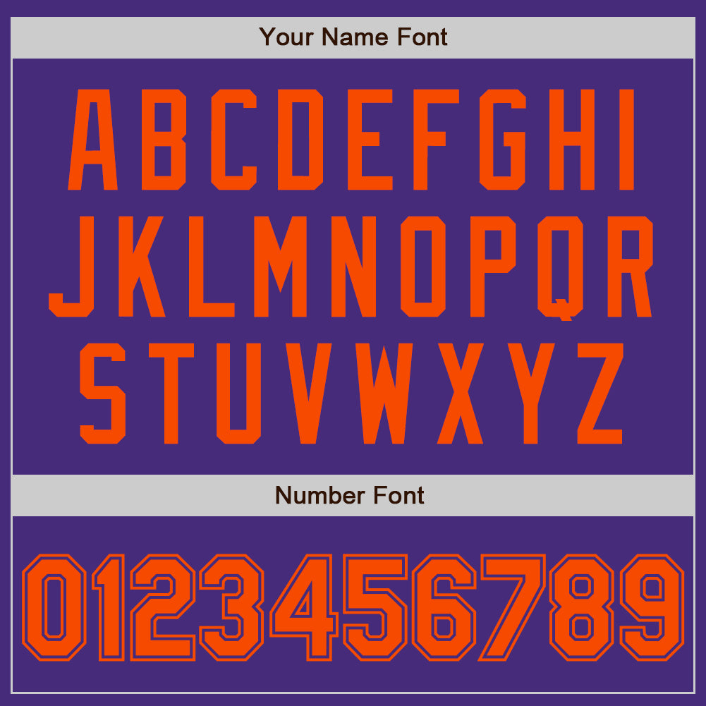 Custom Purple Orange Authentic Baseball Jersey