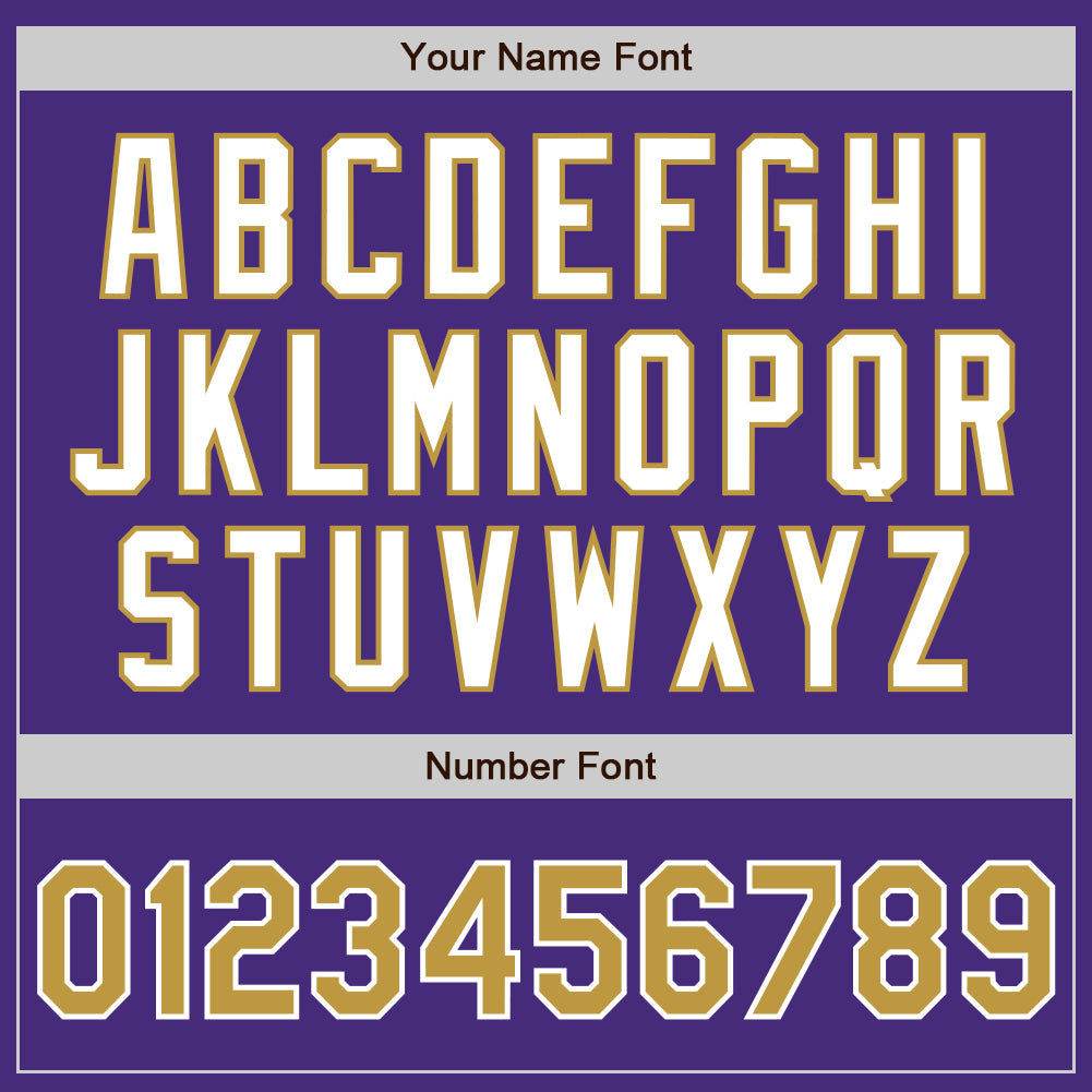 Custom Purple Old Gold-White Authentic Baseball Jersey