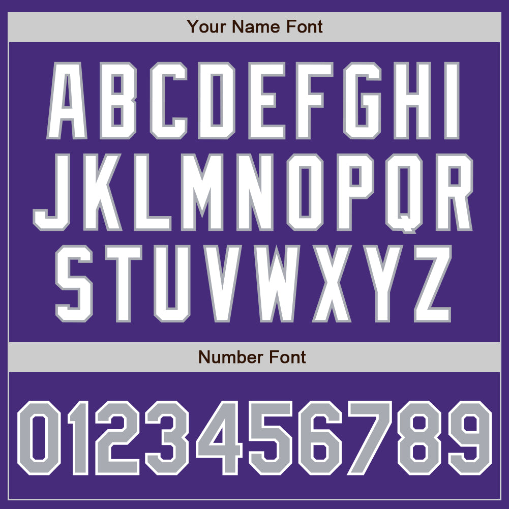 Custom Purple Gray-White Authentic Baseball Jersey