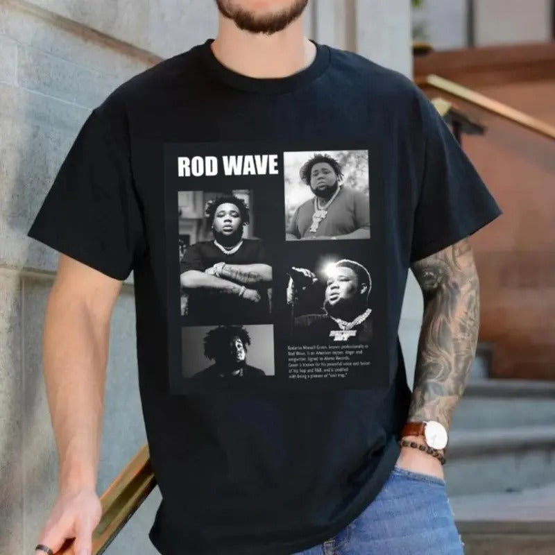 R0d Wave Tee T Shirt, 90s Vbootleg Unisex Rap T Shirt, R0d Wave Rapper, Unisex Short Sleeve Tee Shirt Hoodie, Sweatshirt