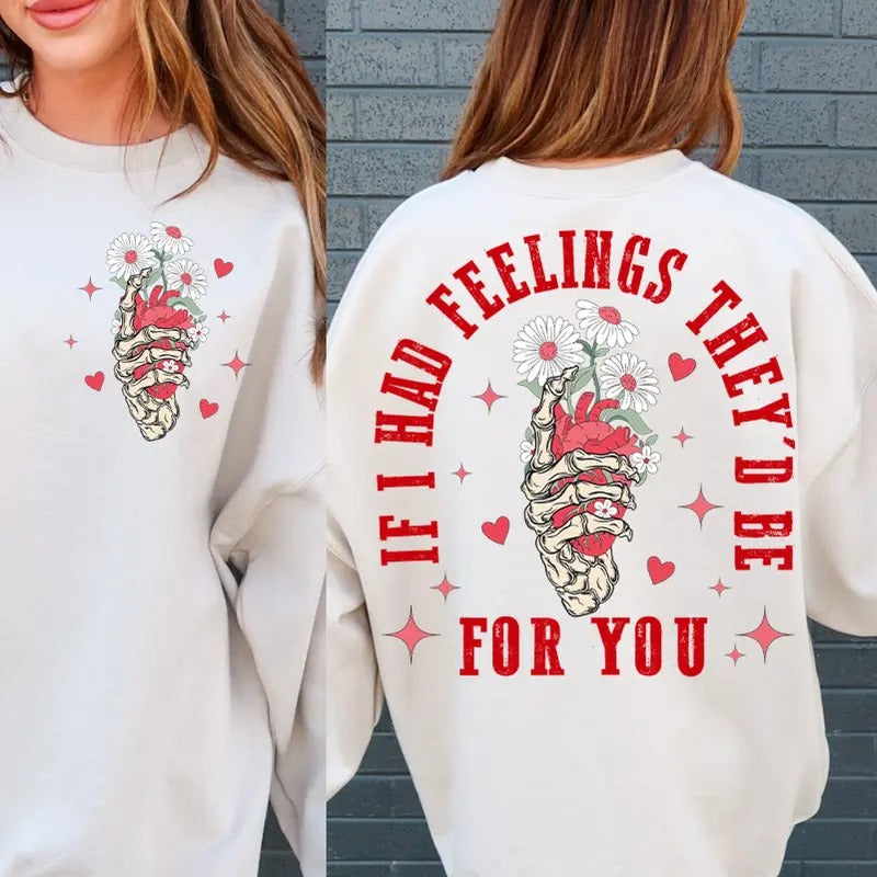 Retro Valentine's Day T-Shirt, Skeleton V-Day Sweatshirt, Groovy Heart Candy Crewneck, Trendy Valentine Clothing Hoodie
