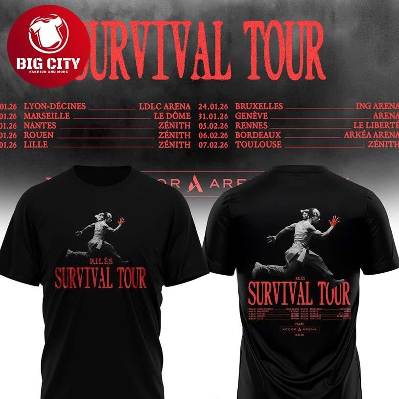 Riles Survival Tour Europe 2026 Celebrating Two Sided Shirt