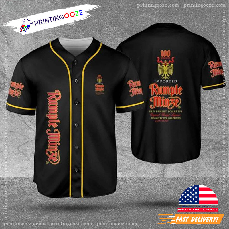 Rumple Minze Black Baseball Jersey