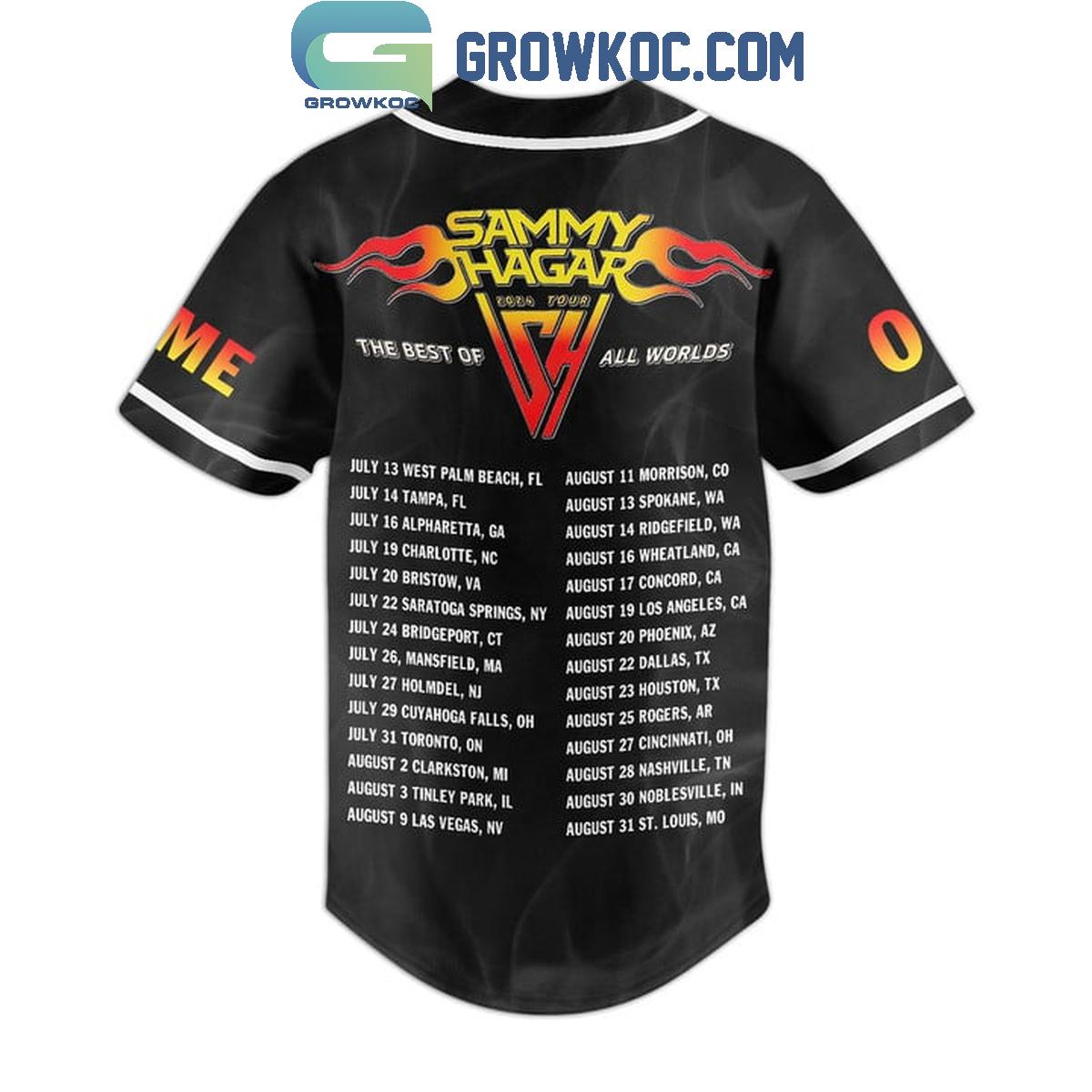Sammy Hager 2024 Tour With Schedule Personalized Baseball Jersey
