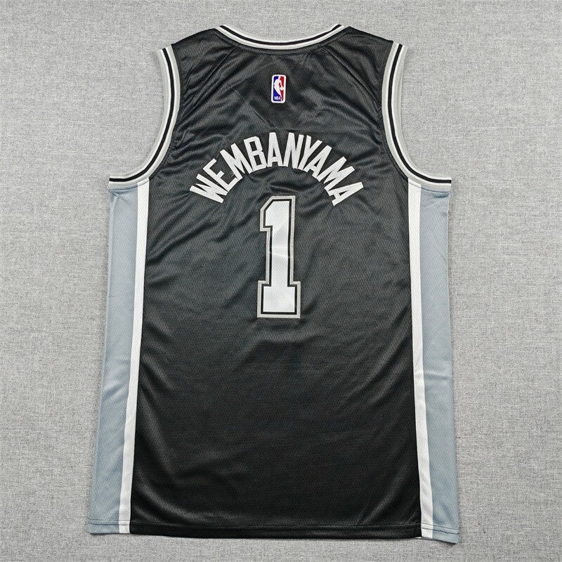 San Antonio Spurs #1 Victor Wembanyama Spurs 1 # Black Style 1