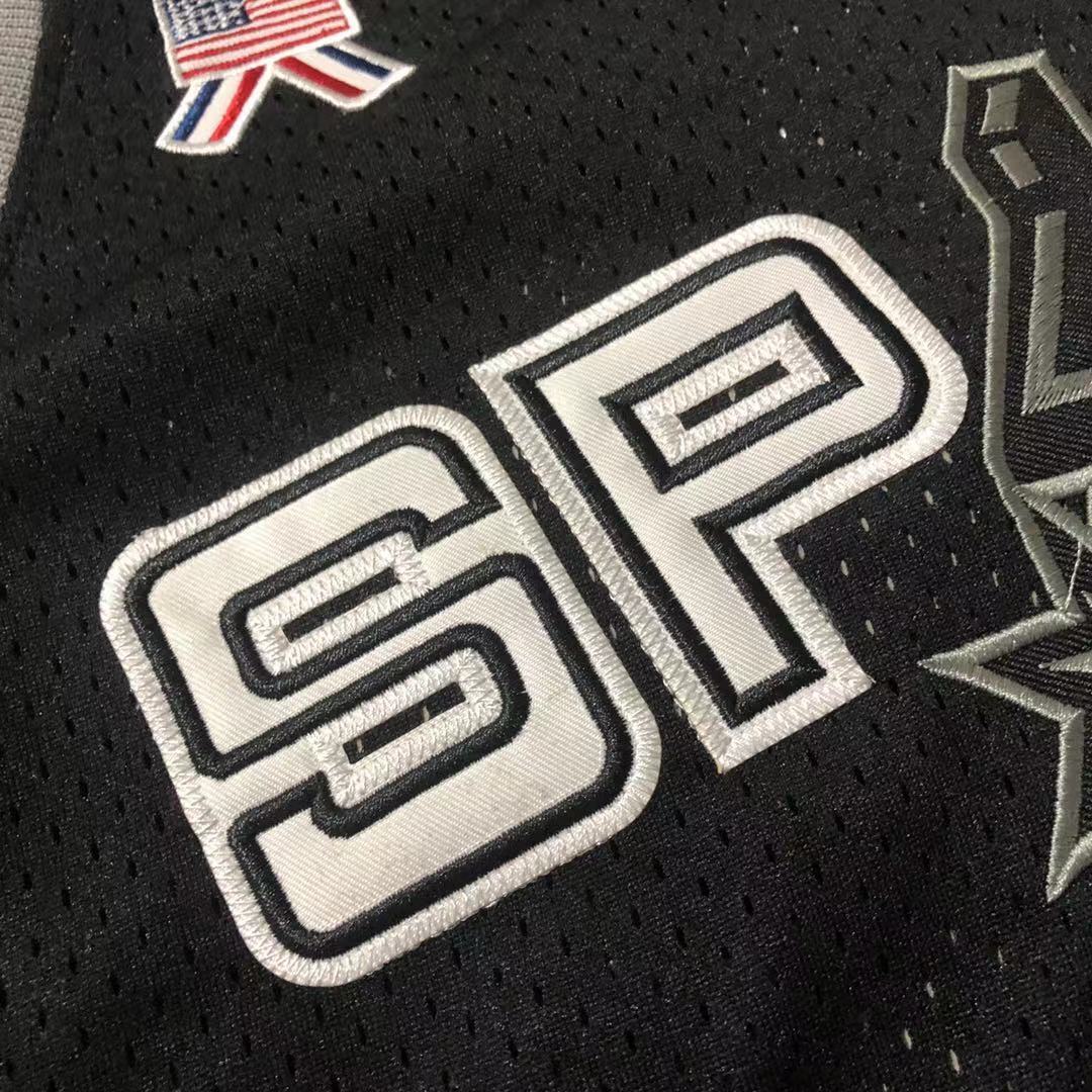 San Antonio Spurs #21 Tim Duncan 2001-02 Authentic jersey black Style 5