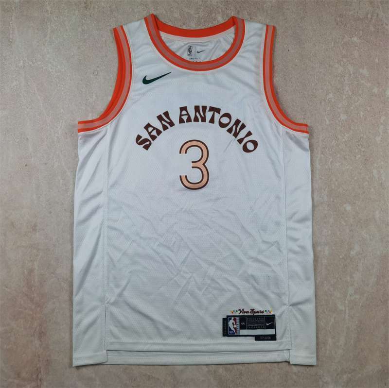 San Antonio Spurs #3 Chris Paul Hot Press Spurs 3 City Edition White s-xxl Style 2