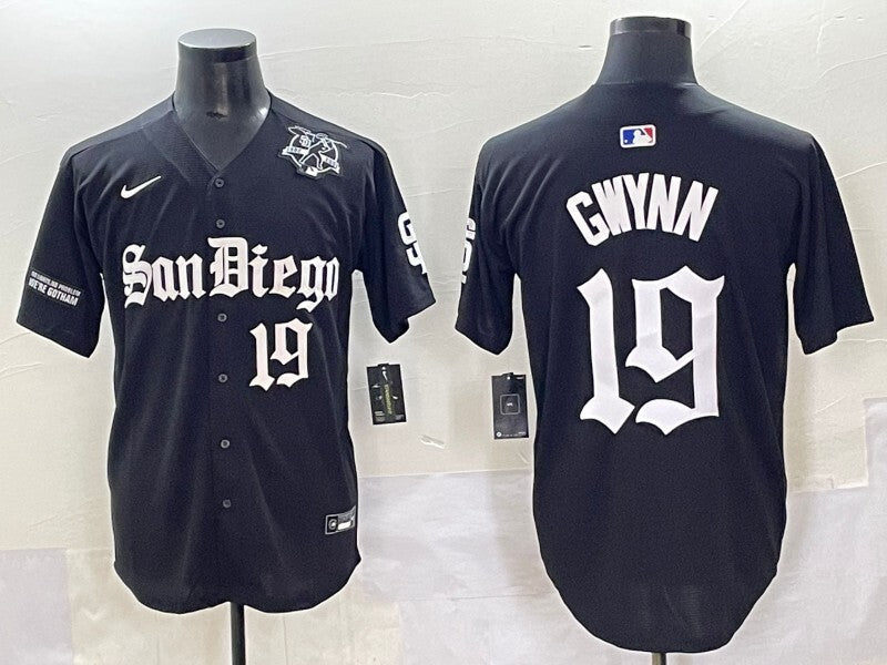 San Diego Padres #19 Tony Gwynn Padres 5 Collaboration Style 1