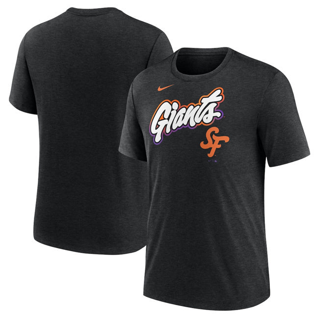 San Francisco Giants Heather Black 2025 City Connect Tri-Blend T-Shirt