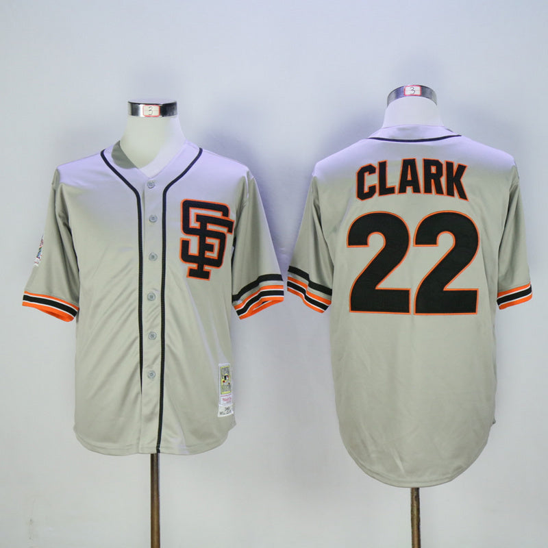 San Francisco Giants #22 Giants 22 Gray SF Edition Retro . 1