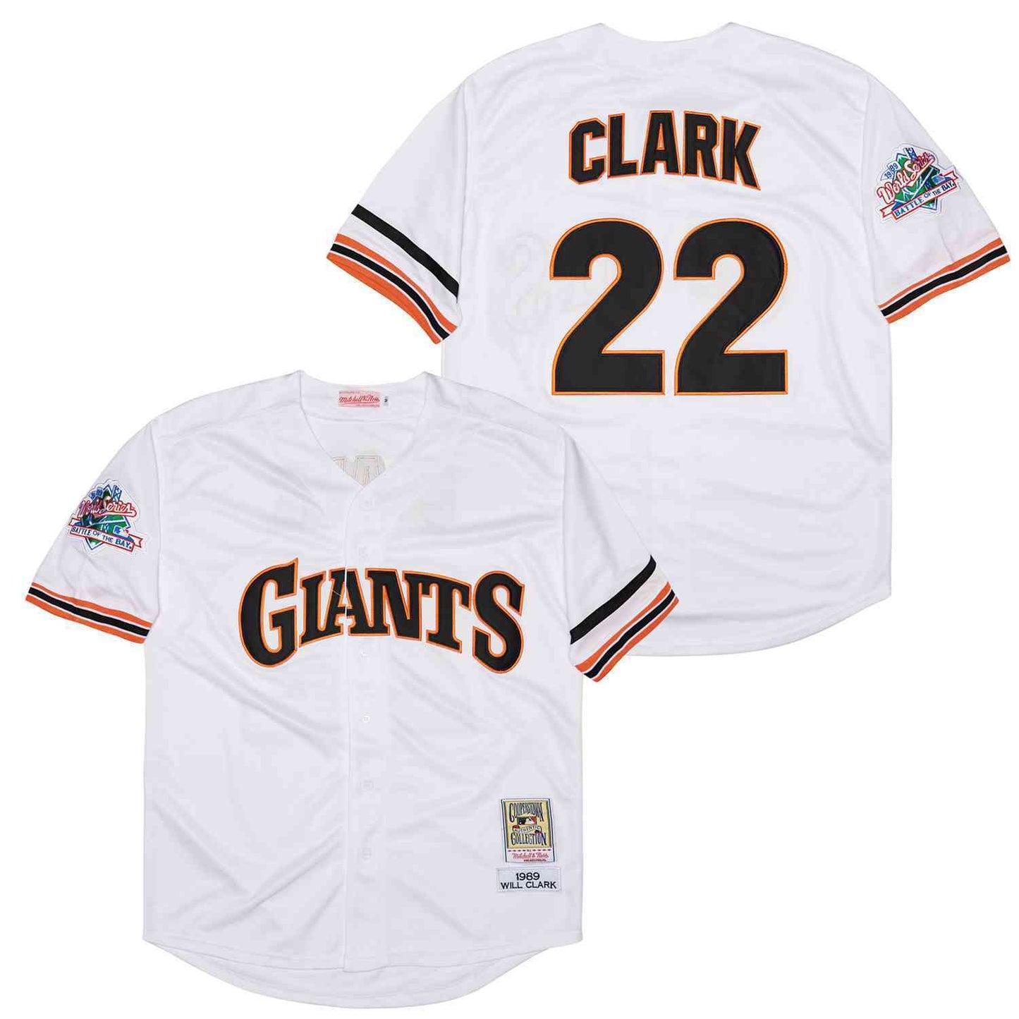 San Francisco Giants #22 Will Clark Giants 22 White 1989 Retro Style 1