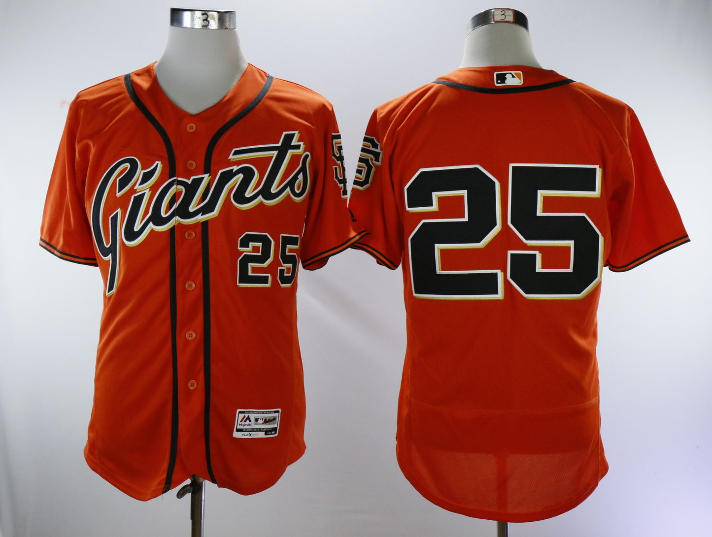 San Francisco Giants #25 Barry Bonds Giants 25 Orange Elite Retro Player Style 1
