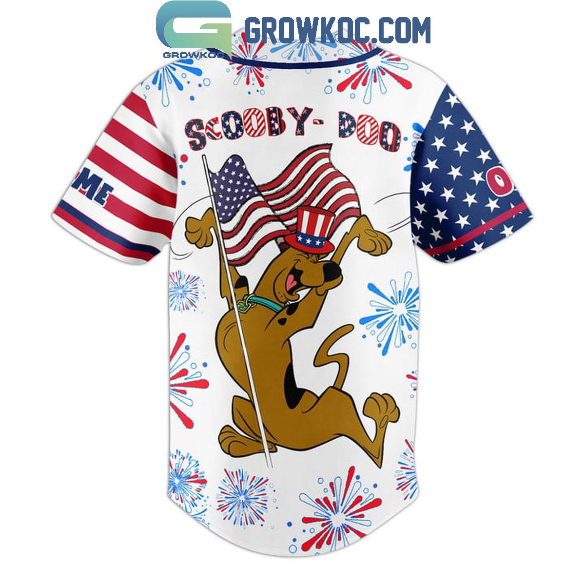 Scooby-Doo Red White And Blue And Always Scooby-Doo Personalized Baseball Jersey