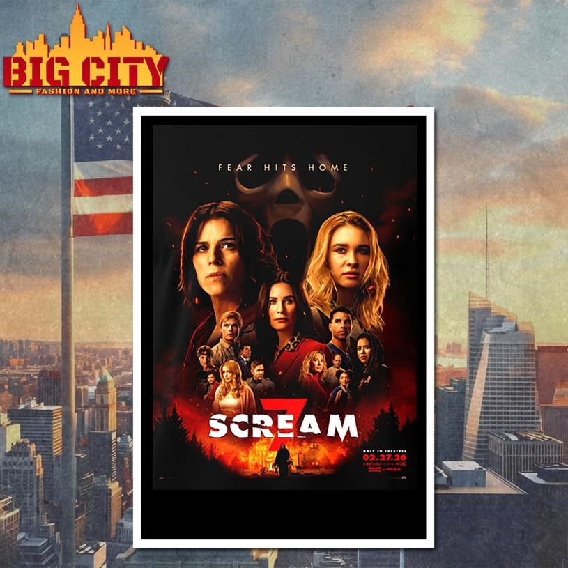 Scream 7 Fear Hits Home New Poster Film In Theaters On February 27 2026 Shirt