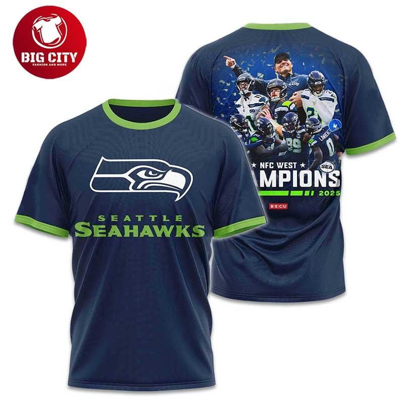 Seahawks NFC West Champions 2025 Two Sided Shirt