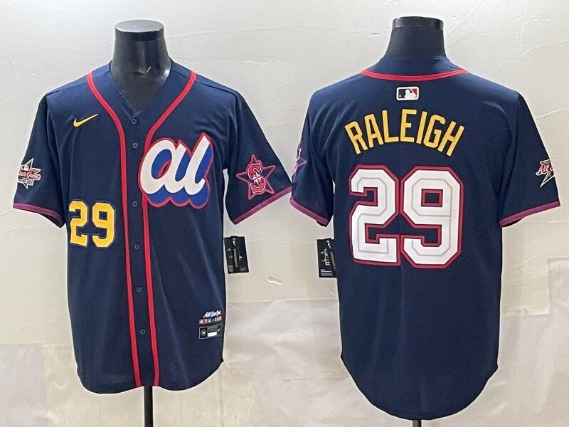 Seattle Mariners #29 Cal Raleigh Mariners 25 All-Star Style 3