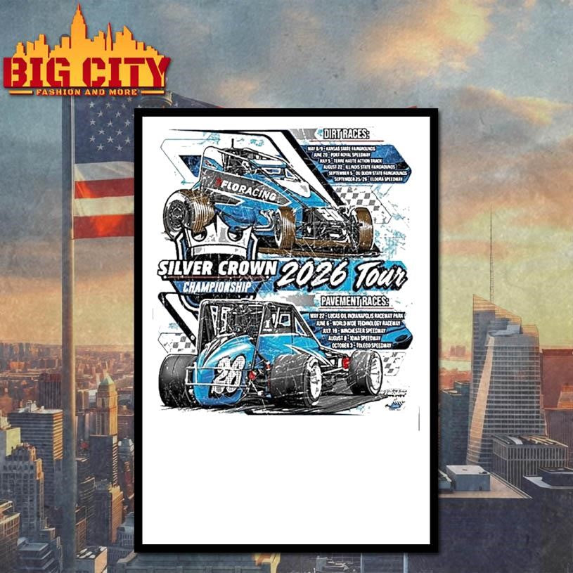 Silver Crown Championship 2026 Tour Dirt Races Pavement Races Usac Shirt