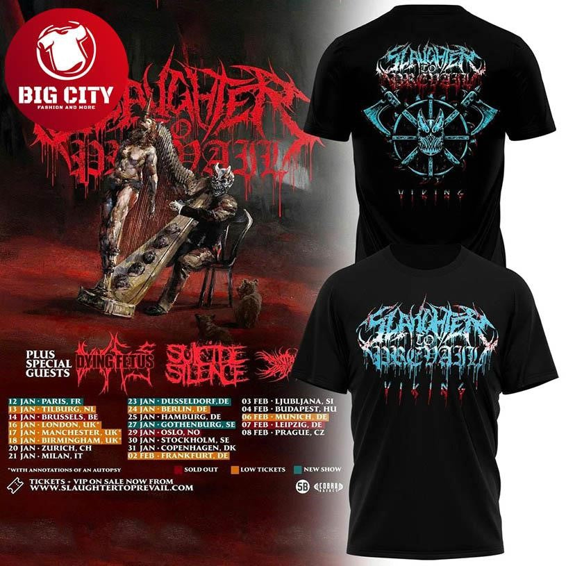 Slaughter To Prevail Viking Europe Tour Two Sided Shirt
