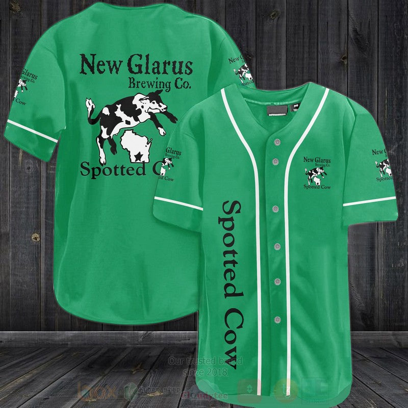 FASHION Spotted Cow Baseball Jerseys Botton Shirt