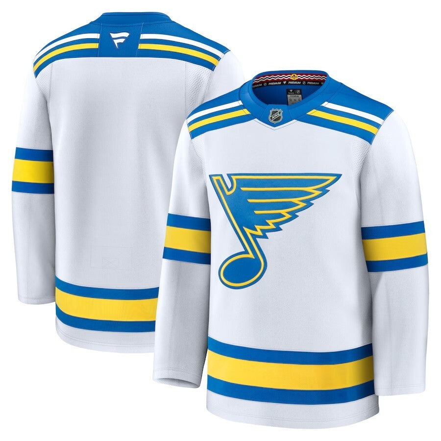 St. Louis Blues Fanatics Away Premium Jersey - White Style 1