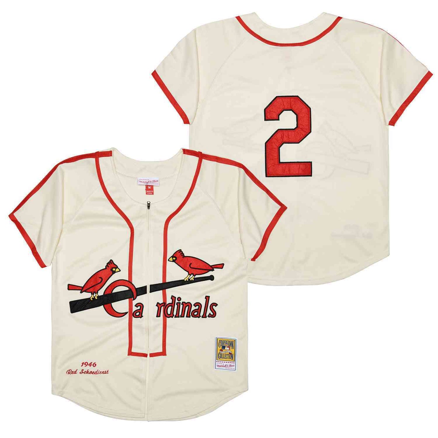 St. Louis Cardinals #2 Cardinals 2 Off-White 1946 Retro