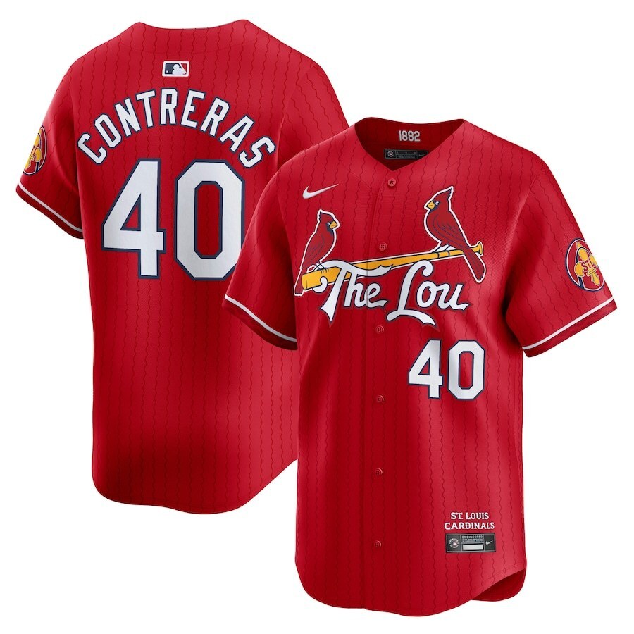 St. Louis Cardinals #40 Willson Contreras City Connect Limited Jersey - Red