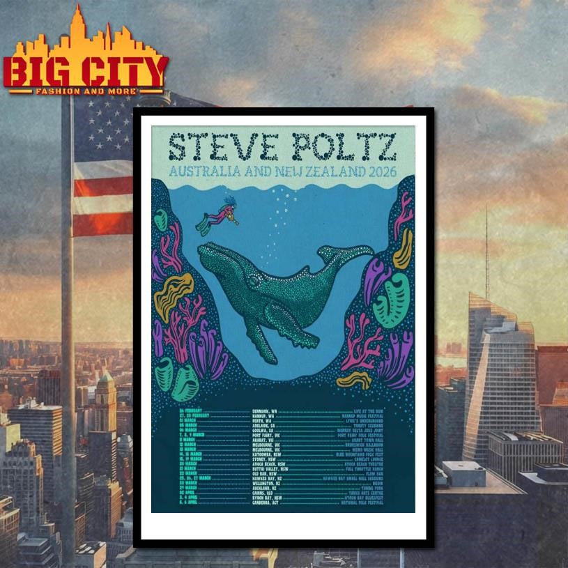 Steve Poltz Australia And New Zealand 2026 Shows Poster Shirt