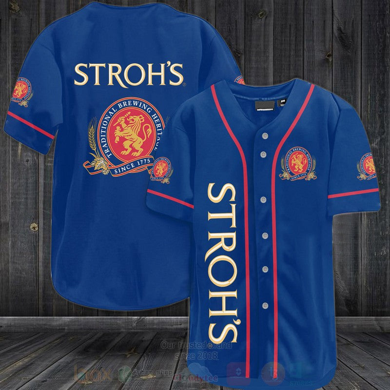 FASHION Stroh Brewery Company Baseball Jerseys Botton Shirt