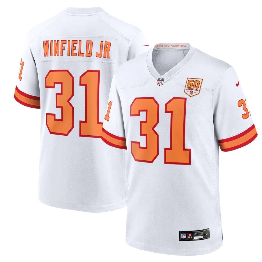 Tampa Bay Buccaneers #31 Antoine Winfield Jr. 50th Season Game Jersey - White