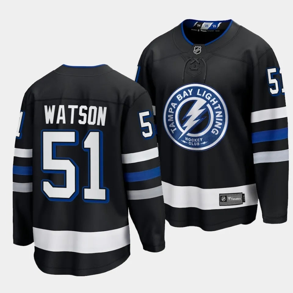 Tampa Bay Lightning #51 Austin Watson 2023-24 Alternate Black Style 1