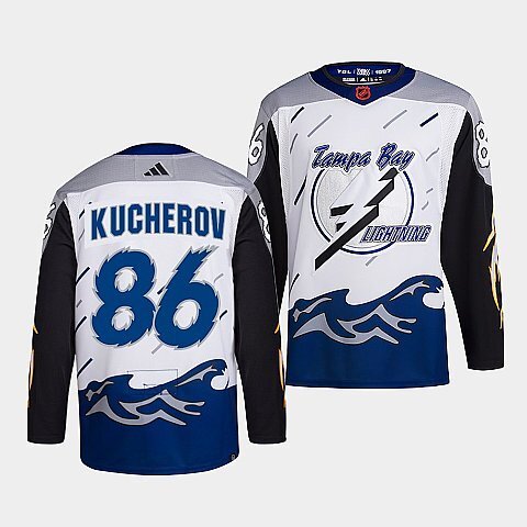 Tampa Bay Lightning #86 nikita-kucherov-white-2022reverse-retro-2.0-authentic-primegreen-jersey