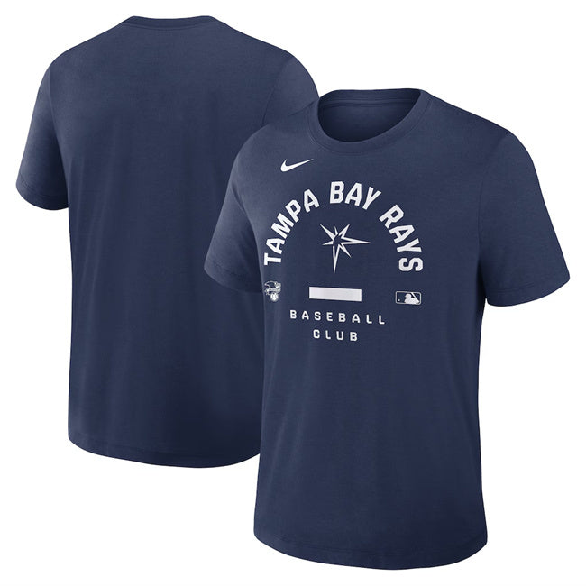 Tampa Bay Rays Navy Collection Early Work Tri-Blend Dri-FIT T-Shirt