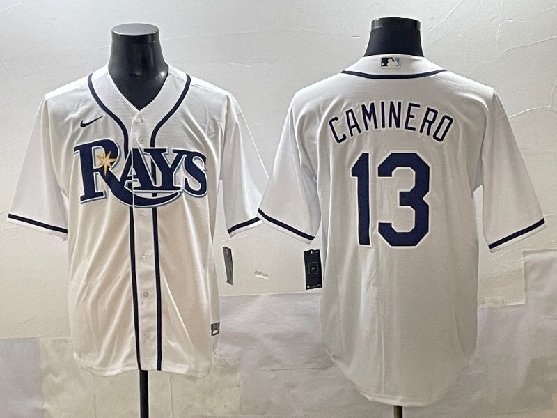 Tampa Bay Rays #13 Junior Caminero Rays Adult